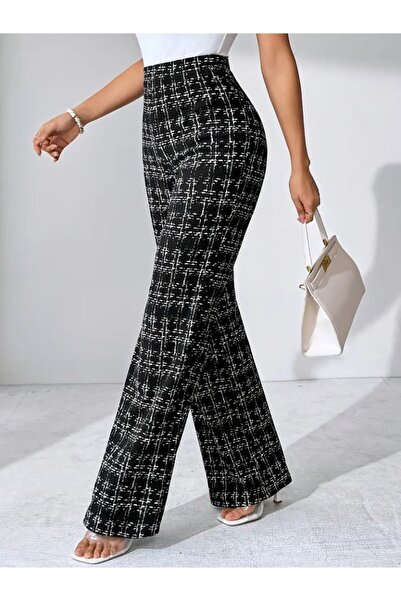 Kanonik Education Women's High Waist Wide Leg Woven Pants