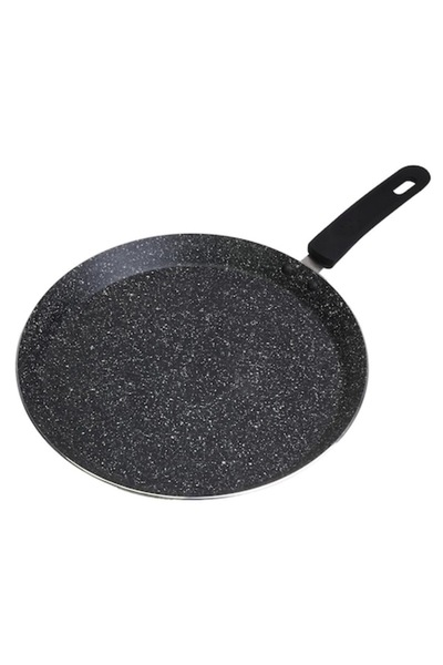 Kamille Tavă pentru clătite din aluminiu placată cu marmură, 28 cm, neagră