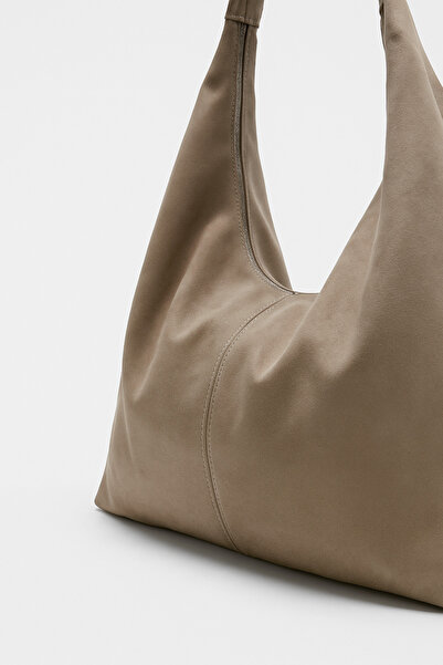 Aura Collection Online Cozy Suede Oversized Zippered Tote Women's Shoulder Bag
