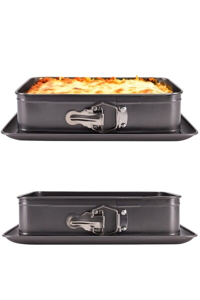 Kamille Rectangular Baking Pan with Removable Base, Carbon Steel, Non-Stick