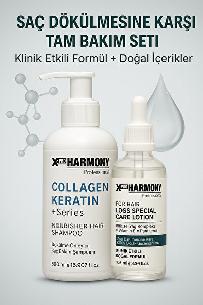 X Pro Harmony X-Pro Harmony 2’li Saç Dökülme Karşıtı Set – Güçlü, Dolgun ve S...