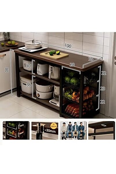KEKE Kitchen Rack Multifunctional Vegetable Basket Vegetable Cutting Table