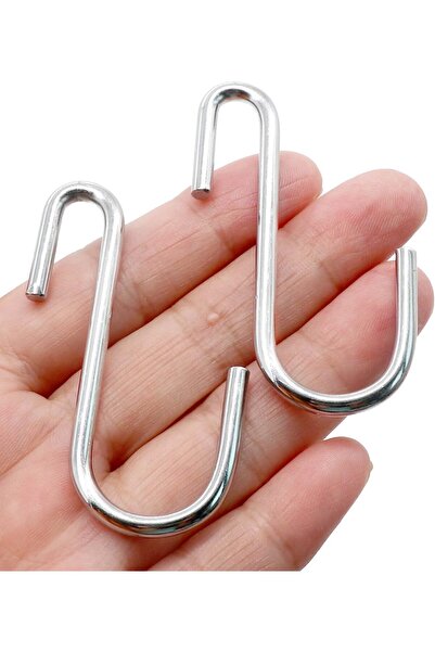 Generic ESFUN 30-Piece Heavy-Duty S-Hooks, Steel Alloy, Silver (S/Round/30PCS)