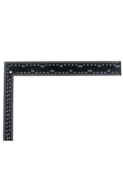 Lawazim Steel Angle Ruler Black 60cm - Measuring and Layout Protractor Ruler for Workshop