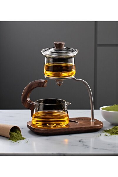 lstri Sihirli Çay ve Su Ayırıcısı Bitki Çayı Yaprak Çay İçin Demlikli Şeffaf ...