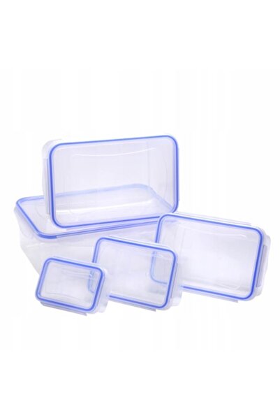 Kamille Set of 5 food storage containers, plastic, Kamille, 180ml-2200ml