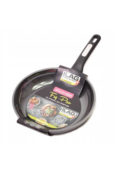 Kamille Tigaie KM-4413, aluminiu forjat, antiaderentă, neagră, 26x5 cm