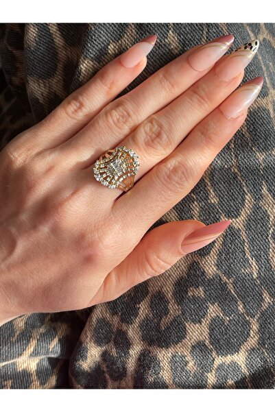 XUPING JEWELRY Zirkon Taşlı Saltanat Yüzük Kadın Şık Tasarım Trend Aksesuar