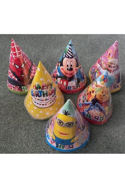 Fabrilux Set de 6 pălării de petrecere pentru fete și băieți, modele asortate...