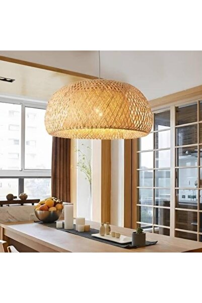 ACCEPT Large Dome Hanging Bamboo Chandelier, 45 cm