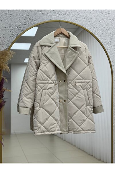 BENAHOLL معطف قصير مبطن بأزرار كبس وحزام قابل للتعديل من ألفا - EN2108 حجر