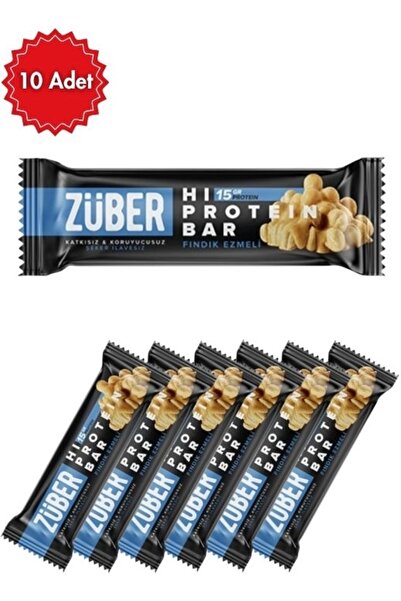 Züber Fındık Ezmesi Protein Bar 45 G x 10 Adet
