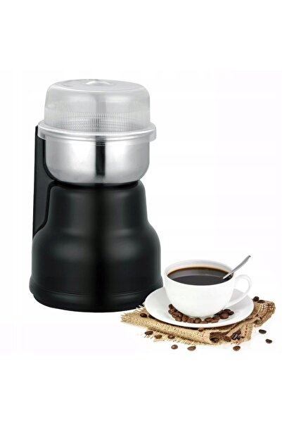 Kamille Electric Grinder for Coffee and Spices, Plastic/Stainless Steel, 150 W, 50 g, Black