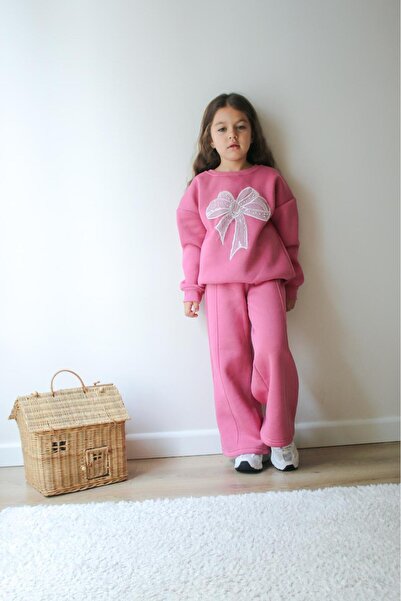 NURTOPU Girl's Outfit Set, Top and Bottom Set, 3-Thread Ribbed, Thick Inside, Winter Full Lycra Cotton Fabric, 100% Cotton.