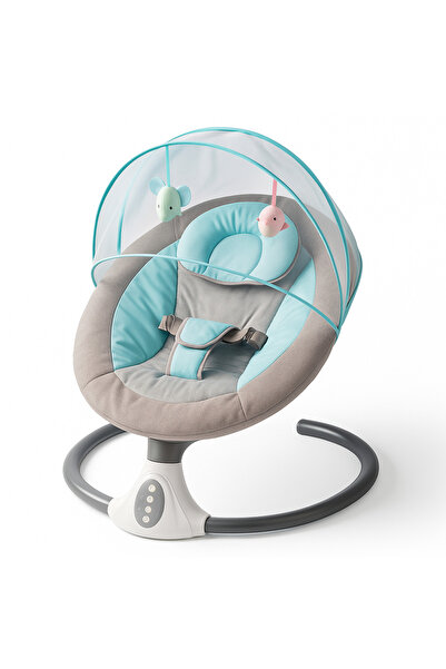 Bebelul Leagan electric pentru bebelusi S-Y608 (balansoar automat 4 viteze, telecomanda, Bluetooth, melodii