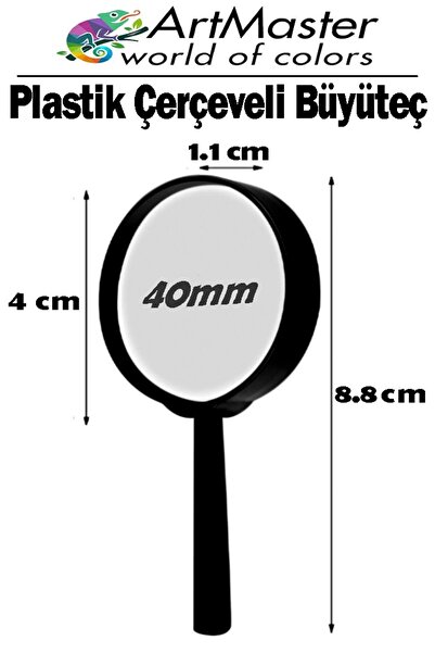 Artmaster Povećalo sa plastičnim okvirom 40 mm 1 komad 5x Povećalo sa plastič...