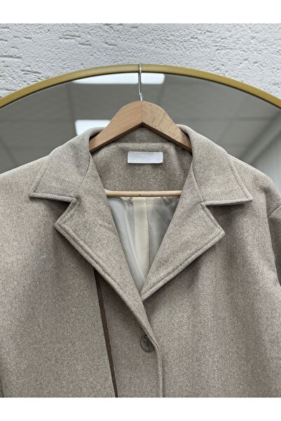 BENAHOLL Alisa Double Pocket Scarf Coat-En2200 Mink
