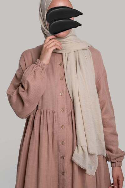 Emare Φόρεμα μουσελίνας με κουμπιά σε όλο το μήκος