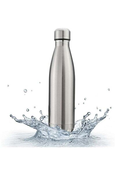 Promass زجاجة مياه من الفولاذ المقاوم للصدأ، سعة 500 مل، فضية، عبوة من قطعة و...