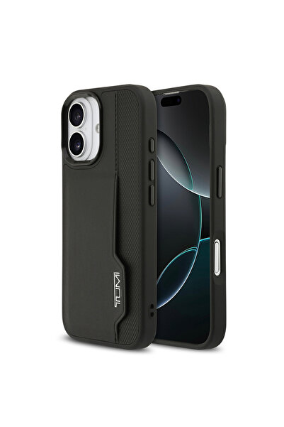 TUMI حافظة متوافقة مع هاتف iPhone 17، غطاء جلدي أصلي مرخص مع حامل بطاقات عمود...