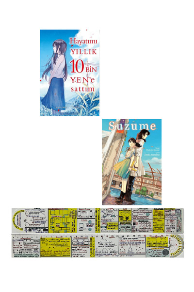 Komik Şeyler Hayatımı Yıllık On Bin Yene Sattım + Suzume 2'li Manga Seti + Ma...