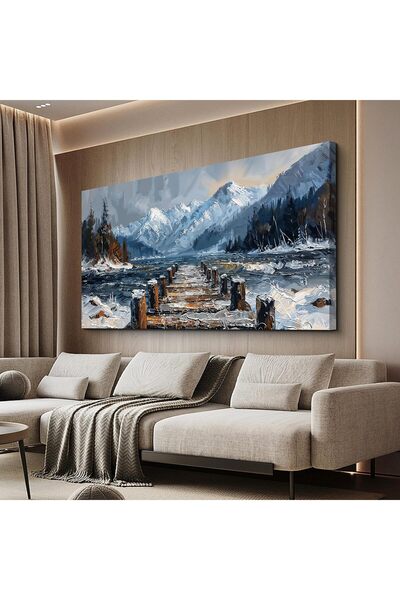 Emoda home Trove لوحة فنية جدارية مؤطرة لمناظر طبيعية ساحلية (60 × 120 سم) - ...