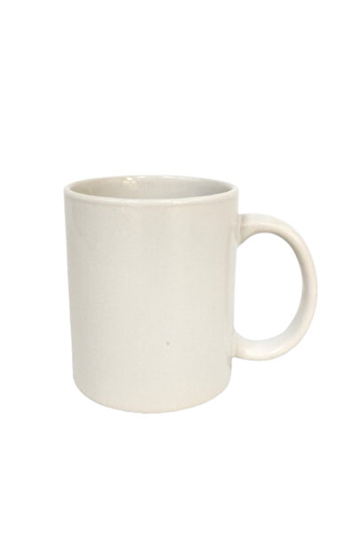 Living A white ceramic mug with a modern design.