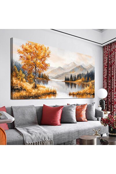 Emoda home Trove لوحة فنية جدارية من قماش ALAYRA بمناظر طبيعية نباتية صفراء ع...