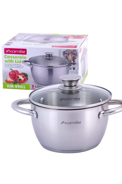 Kamille KM 4901 Stainless Steel Pot 2L with Lid 18cm
