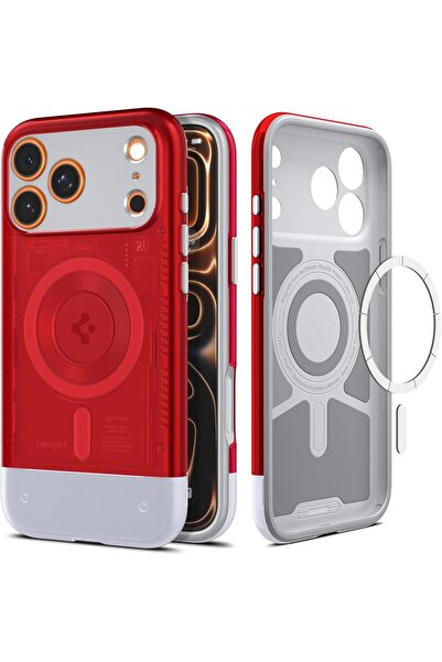Spigen Classic C1 MagFit for iPhone 17 Pro MAX case cover MagSafe compatible - Ruby