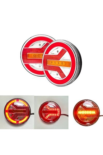 BZRSH Set of 2 universal LED tail lights, 140 mm, for trailer/truck, 12-24 V