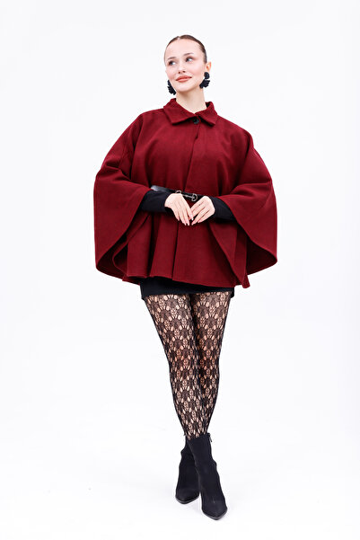 Genel Markalar Kadın Kemerli Kaşe Panço Kemer Detaylı