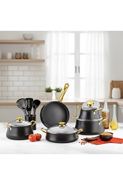 tenceremarketi Özlife lotus 9 parça tencere seti Granit