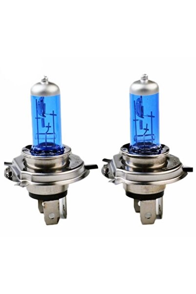 BZRSH Set de 2 becuri auto cu halogen H4 100W, aspect xenon, 12V, lumină albă...