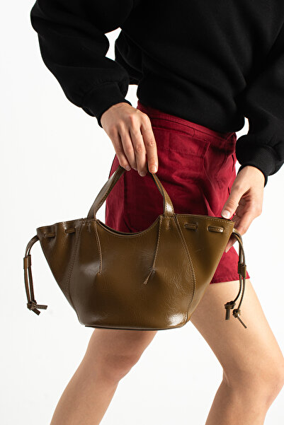 Çanta Trend *** Amora Model Dark Oil Green Women's Hand and Shoulder Bag