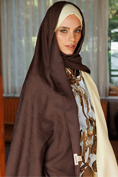 Mooncorn Bitter Brown Wool Silk Shawl