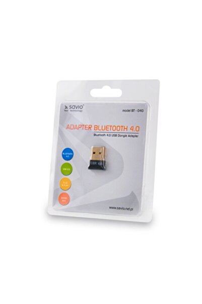 Savio Bluetooth Adapter BT-040, USB 2.0, Bluetooth 4.0