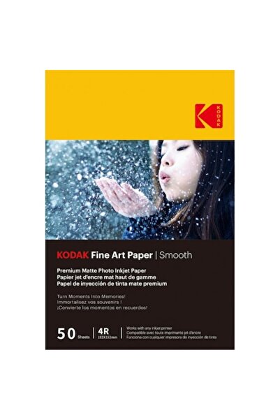 Kodak Hârtie foto Fine Art netedă 230 g/m², 10 x 15 cm, 50 de coli