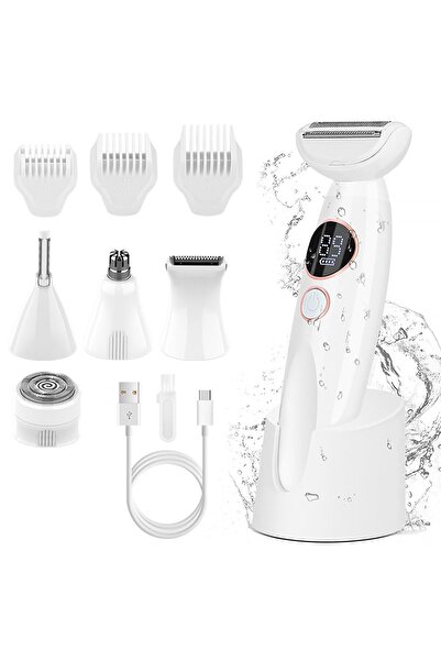 ıpx7 Women's 5-in-1 Electric Shaver for Intimate Hair Removal – Waterproof Rechargeable