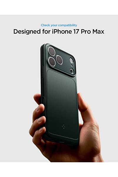 Spigen Thin Fit MagFit designed for iPhone 17 Pro Max case cover [MagSafe compatible] - Abyss Green
