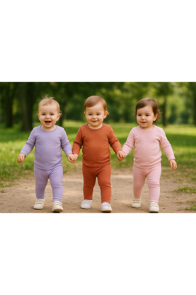 BASIC 3’lü %100 pamuk bebek tayt