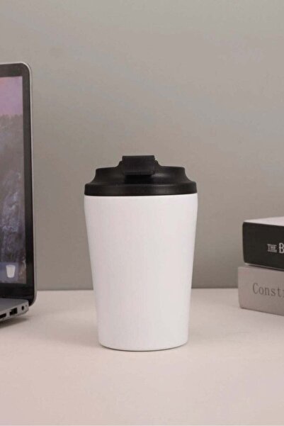 Without a mark كوب قهوة للسفر معزول بالفراغ من الفولاذ المقاوم للصدأ سعة 12 أ...