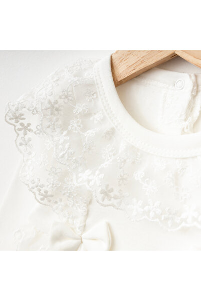 Miniday Baby Kız Bebek Mevlütlük Elbise Bandanalı Dantelli