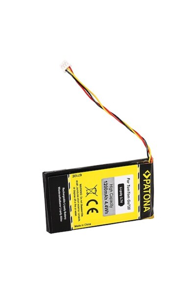 Patona Baterie GPS compatibilă cu TomTom Go 520/720, 1200 mAh, Negru