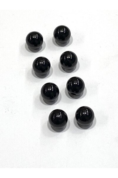 karantuhafiye زر سترة / زر كروي دائري بالكامل / مجموعة من 8 قطع / 1.4 سم / أسود