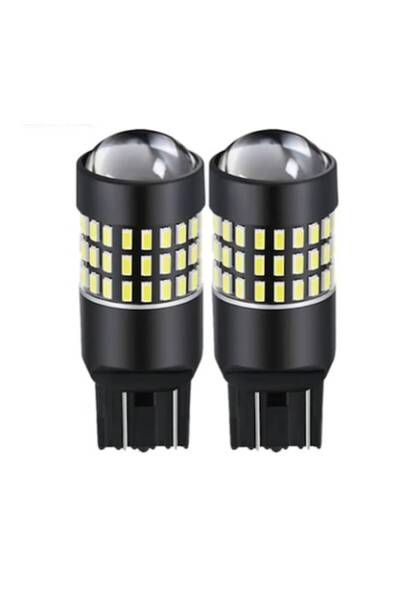 BZRSH Set de 2 becuri auto LED, T20, BZRSH, W21W/5W, 58 LED-uri SMD cu lentil...