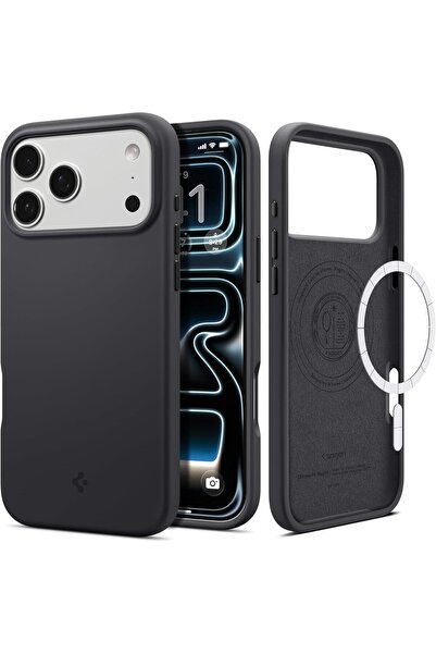 Spigen Silicone Fit MagFit for iPhone 17 Pro Max case cover [MagSafe compatible] - Black