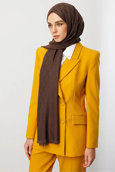 Mooncorn Dark Brown Wool Silk Shawl