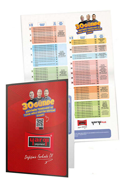 Yargı Yayınları MEB-AGS 30 Günde Eğitimin Temelleri ve Türk Milli Eğitim Sist...