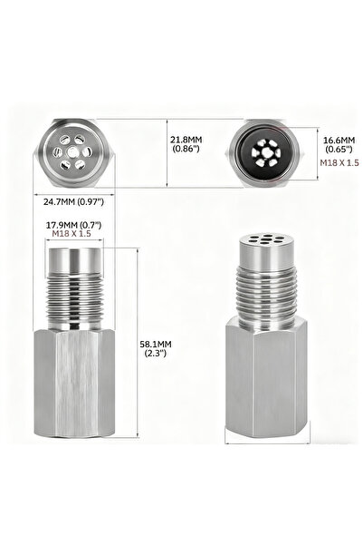 GE Stainless steel oxygen sensor expansion joint sensor M18*15 for automotive modification parts